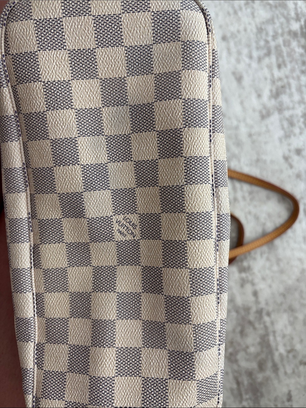 Louis Vuitton Damier Azur Canvas Tote with Vachetta Trim - Picture 9 of 9